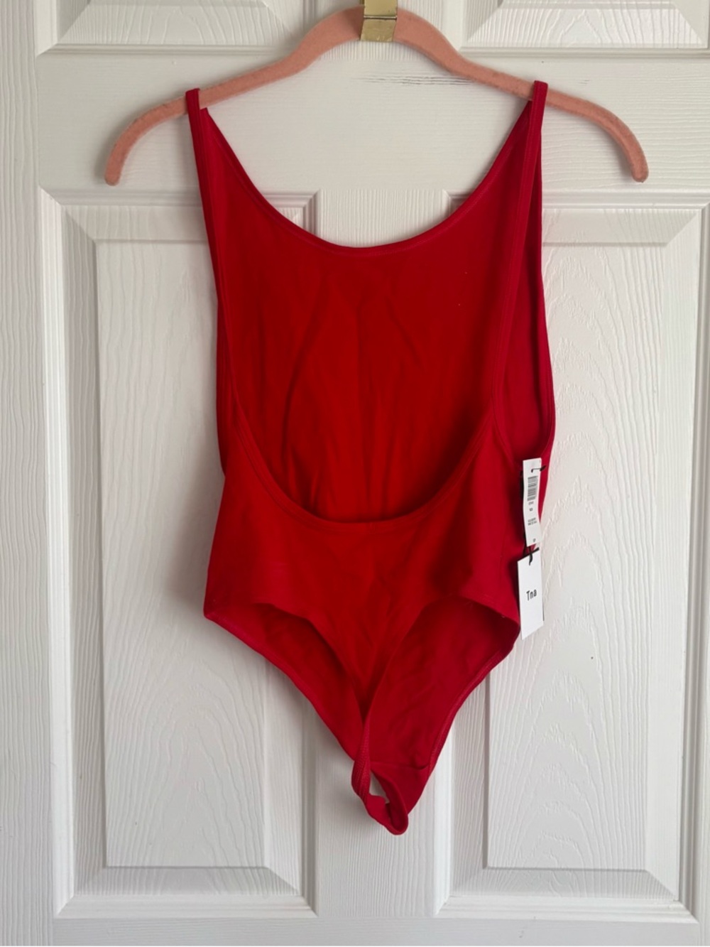 TNA Bright Red Backless 90’s Bodysuit